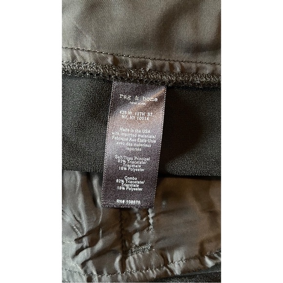 rag and bone black trouser with satin side stripes - Picture 10 of 12